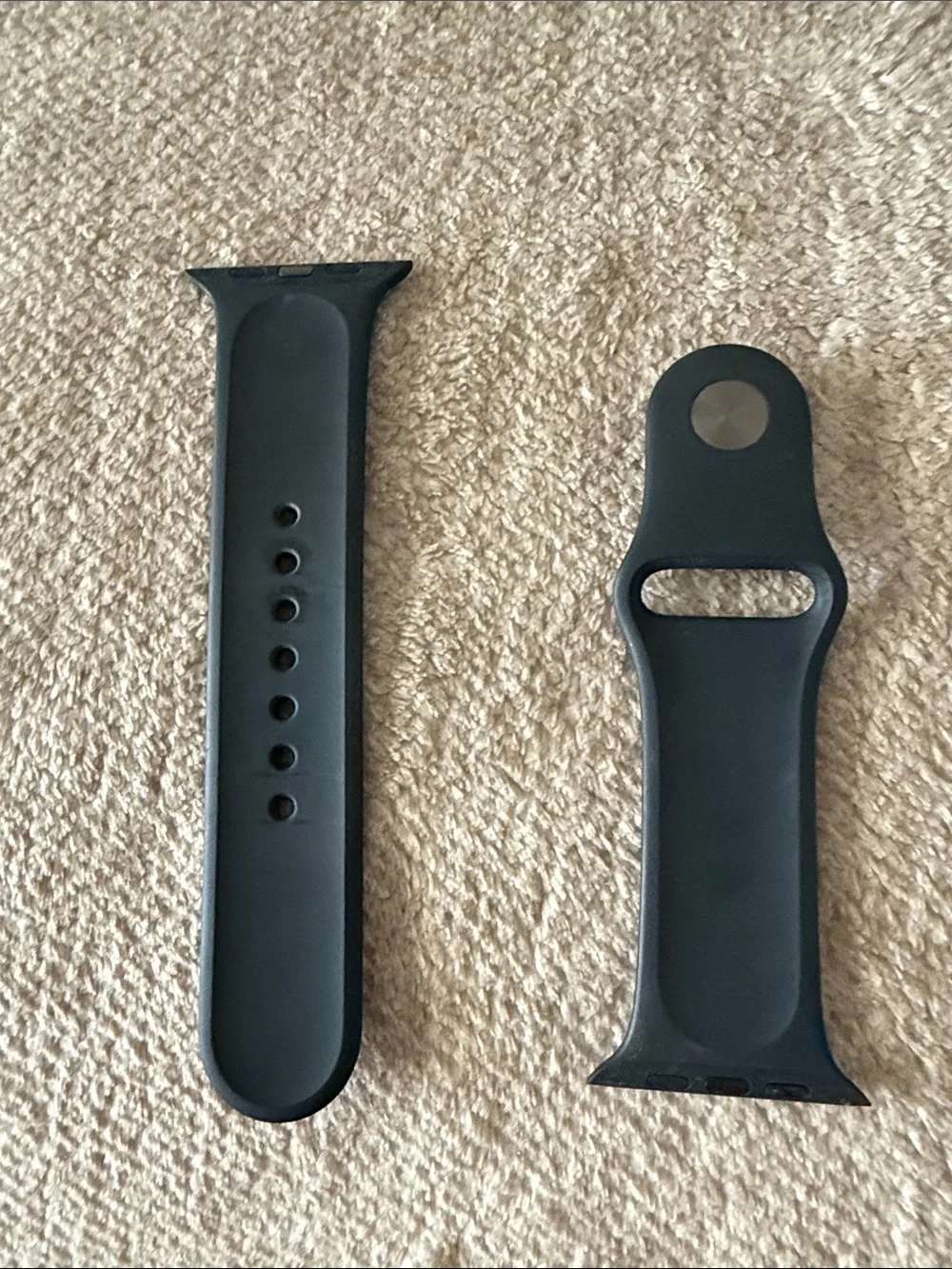 Apple Watch Silver Case with Black Sport Band